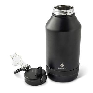 MANNA Black Stainless Steel Water Bottle
